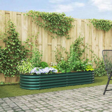 Berkfield Raised Bed Green 240 x 80 x 44 cm Steel