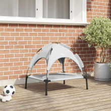 Berkfield Dog Bed Folding Manual Silver Grey 63 x 49.5 x 60 cm Steel