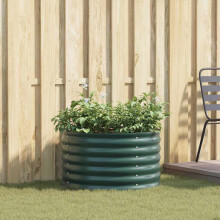 Berkfield Raised Bed Green 80 x 80 x 44 cm Steel
