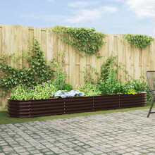 Berkfield Raised Bed Brown 400 x 80 x 44 cm Steel