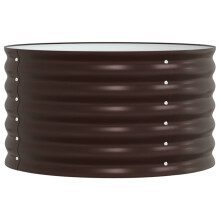 Berkfield Raised Bed Brown 80 x 80 x 44 cm Steel