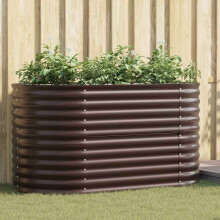 Berkfield Raised Bed Brown 160 x 80 x 81 cm Steel