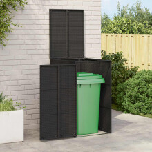 Berkfield Box Garbage Bin Box Black 65 x 80 x 115 cm Polyethylene
