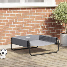 Berkfield Dog Bed Folding Manual Light Grey 75 x 75 x 30 cm Steel
