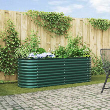 Berkfield Raised Bed Green 240 x 80 x 81 cm Steel