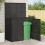 Berkfield Box Garbage Bin Box 2 pcs Black 130 x 80 x 115 cm Polyethylene 1