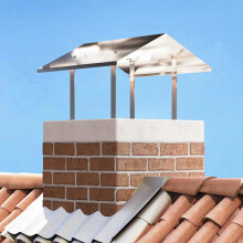 Berkfield Chimney Hood Silver 60 x 60 x 38 cm Stainless Steel