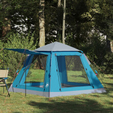 Berkfield Instant Tent with Rainfly 3-Person Quick-Release with Roof Blue