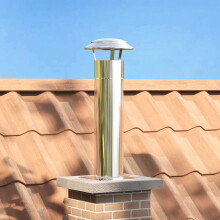 Berkfield Chimney Head Extension Silver 26 x 26 x 50 cm Stainless Steel