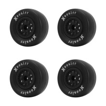 1/10 RC Car Tires and Wheels Set 12mm Hex Rubber Tires with Plastic Hubs for Off Road RC Cars