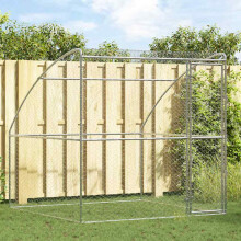 Berkfield Dog Kennel with Storage Silver 2 x 2 x 2 m Galvanised steel