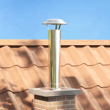 Berkfield Chimney Extension Silver 25 x 25 x 82 cm Stainless Steel