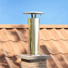 Berkfield Chimney Extension Silver 35 x 35 x 82 cm Stainless Steel