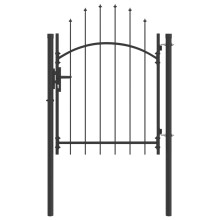 Berkfield Garden Gate with Lock Woerden Grey 100 x 100 cm Steel