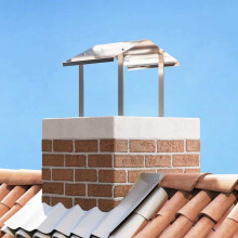 Berkfield Chimney Hood Silver 40 x 40 x 37.5 cm Stainless Steel