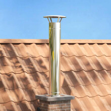 Berkfield Chimney Extension Silver 35 x 35 x 132 cm Stainless steel