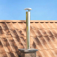 Berkfield Chimney Extension Silver 25 x 25 x 132 cm Stainless steel