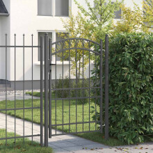 Berkfield Fence Gate EMMEN 200 x 100 cm Powder-coated steel Grey Lockable