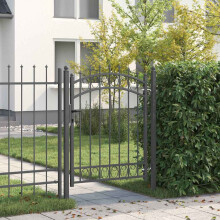 Berkfield Fence Gate with Spikes EMMEN 150 x 100 cm Powder-coated steel
