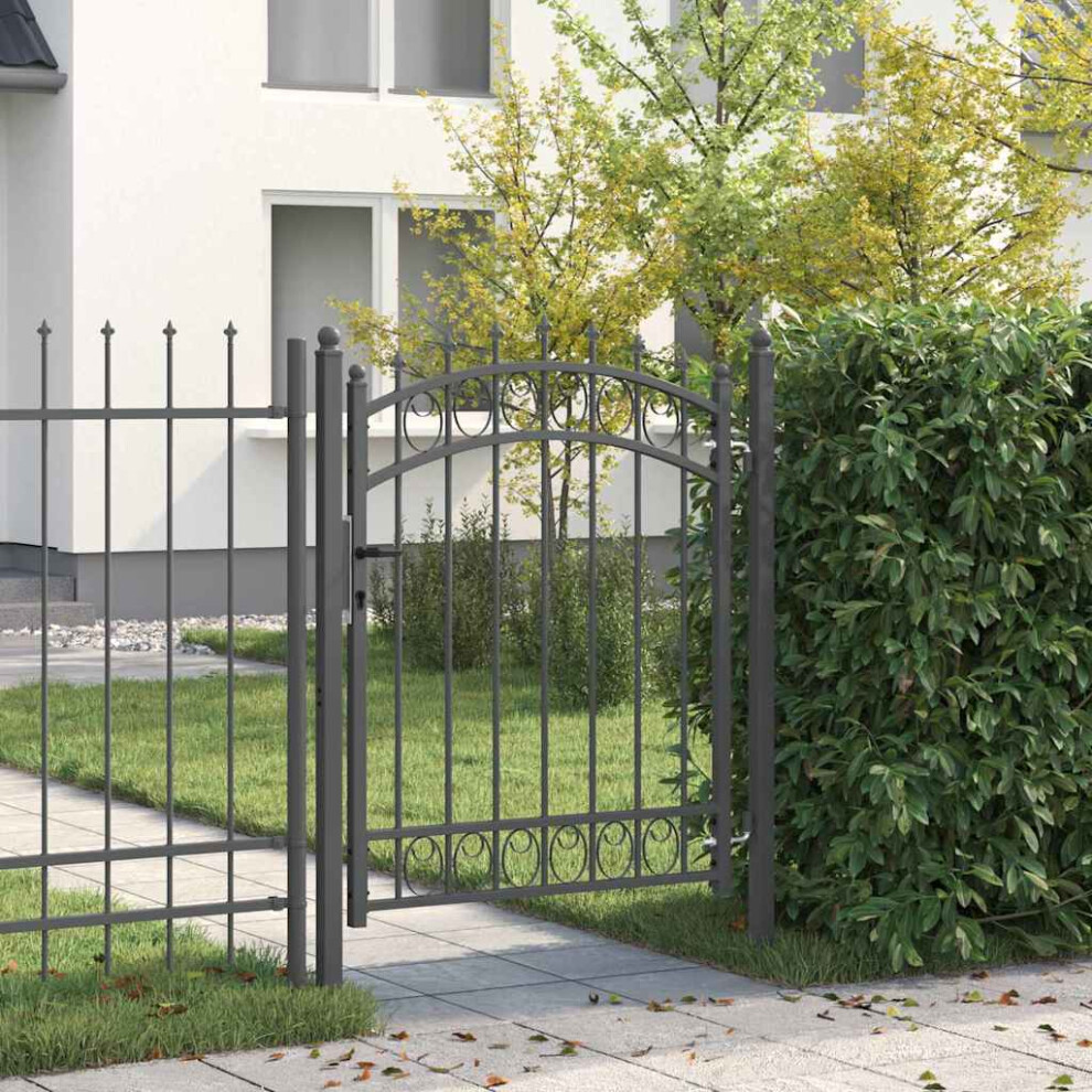 Berkfield Fence Gate With Spikes Emmen 150 X 100 Cm Powder-Coated Steel 8360974077449