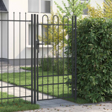 Berkfield Fence Gate BOXTEL 103 x 225 cm Powder-Coated Steel Grey