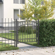 Berkfield Fence Gate EMMEN 100 x 100 cm Powder-coated steel Grey Lockable