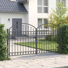 Berkfield Fence Gate ASSEN 301 x 200 cm Steel Grey Lockable