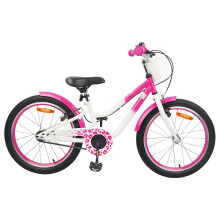 Berkfield Kids Bike with Training Wheels 18 Inches for 5-7 Years Old Pink