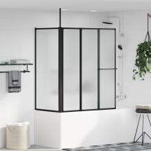 Berkfield Shower Screen Folding White Aluminium