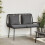 Berkfield Garden Bench Black and Anthracite Poly Rattan 1
