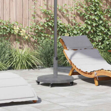 Berkfield Parasol Base Dark Grey Wood look 48 x 48 x 32 cm