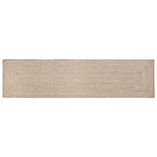 Berkfield Area Rugs Rectangular Natural and White 60 x 400 cm Jute