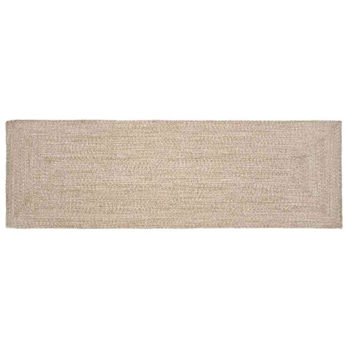 Berkfield Area Rugs Rectangular Natural and White 80 x 250 cm Jute