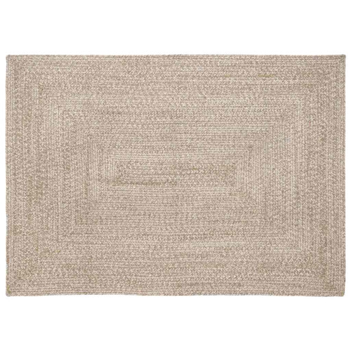 Berkfield Area Rugs Rectangular Natural and White 140 x 200 cm Jute