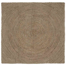 Berkfield Area Rugs Square Grey 160 x 160 cm Jute