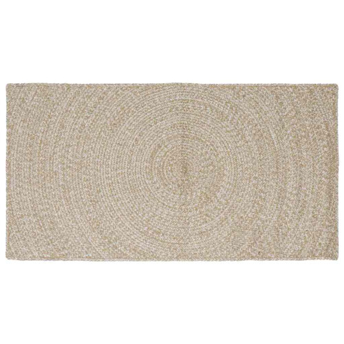 Berkfield Area Rugs Rectangular Natural and White 80 x 150 cm Jute