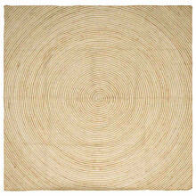 Berkfield Rug Natural and White 300 x 300 cm Jute