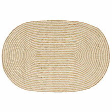 Berkfield Rug Natural and White 100 x 152 cm Jute