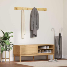 Berkfield Hallway Bench FLORO Wax Brown 115 x 40 x 45 cm Solid Pine Wood