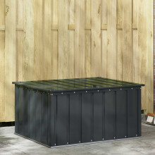 Berkfield Garden Storage Box Black 101 x 82 x 50 cm Steel