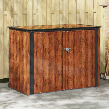 Berkfield Garden Storage Box Brown 151.5 x 82 x 110.5 cm Steel