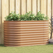 Berkfield Raised Bed Brown 160 x 80 x 81 cm Steel