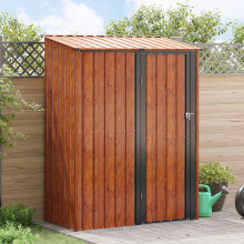 Berkfield Garden Sheds Brown 153.5 x 86 x 200 cm Metal