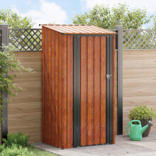 Berkfield Garden Sheds Brown 103 x 86 x 200 cm Metal