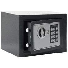 Berkfield Digital Safe with Lock Dark grey 23 x 17 x 17 cm Steel