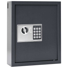 Berkfield Digital Safe with Lock Dark grey 30 x 10 x 36.5 cm Steel