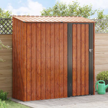 Berkfield Garden Sheds Brown 203.5 x 73 x 200 cm Metal