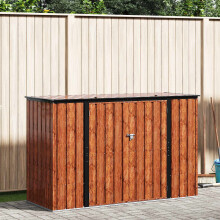 Berkfield Garden Storage Box Brown 214 x 82 x 132 cm Steel
