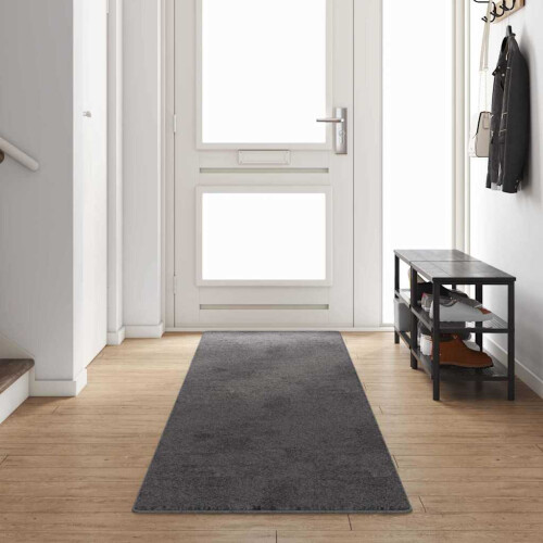 Berkfield Carpet Runner Grey 80 x 400 cm 100% Polypropylene Tuft
