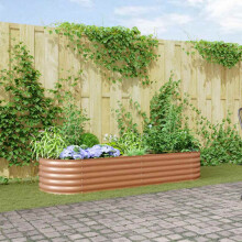 Berkfield Raised Bed Brown 240 x 80 x 44 cm Steel